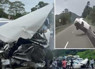 පුතුන් දෙදෙනා හා මව ගමන් ගත් රථය අධිවේගී මාර්ගයේදී බිහිසුණු අනතුරකට ලක්වෙයි