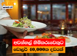 අවන්හල් හිමිකරුවෙකුට ඩොලර් 40,000ක දඩයක්