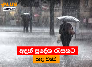 අදත් ප්රදේශ රැසකට තද වැසි