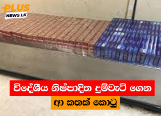 විදේශීය නිෂ්පාදිත දුම්වැටි ගෙන ආ කතක් කොටු