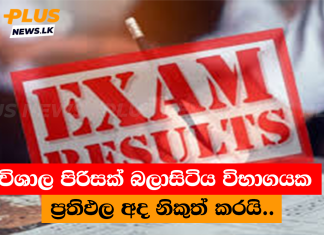 විශාල පිරිසක් බලාසිටිය විභාගයක ප්රතිඵල අද නිකුත් කරයි..