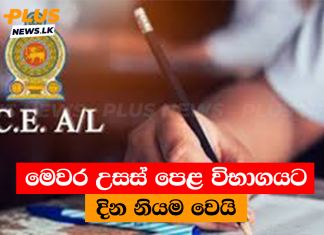 මෙවර උසස් පෙළ විභාගයට දින නියම වෙයි