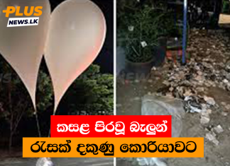 කසළ පිරවූ බැලුන් රැසක් දකුණු කොරියාවට