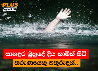 පානදුර මුහුදේ දිය නාමින් සිටි තරුණයෙකු අතුරුදන්..