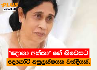 ‘ඥානා අක්කා ’ ගේ නිවෙසට දෙකෝටි අසූලක්ෂයක වන්දියක්.