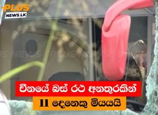 චීනයේ බස් රථ අනතුරකින් 11 දෙනෙකු මියයයි
