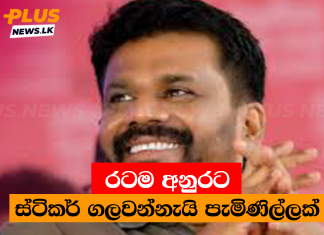 රටම අනුරට ස්ටිකර් ගලවන්නැයි පැමිණිල්ලක්