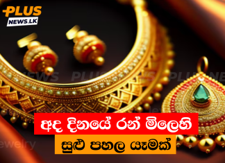 අද දිනයේ රන් මිලෙහි සුළු පහල යෑමක්