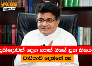 ප්රතිඥාවක් දෙන තෙක් මගේ ළග තියෙන වාර්තාව දෙන්නේ නෑ
