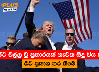 ට්රම්ප්ට එල්ල වූ ප්රහාරයක් නැවත සිදු විය හැකි බව ප්රකාශ කර තිබෙ
