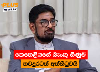කෙහෙළියගේ බැංකු ගිණුම් තවදුරටත් අත්හිටුවයි