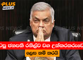 හිටපු ජනපති රනිල්ව වග උත්තරකරුවෙකු ලෙස නම් කරයි