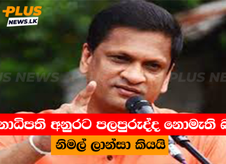 ජනාධිපති අනුරට පලපුරුද්ද නොමැති බව නිමල් ලාන්සා කියයි