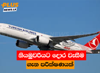 නියමුවරියට දොර වැසීම ගැන පරීක්ෂණයක්