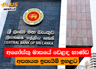 අගෝස්තු මාසයේ වෙළඳ භාණ්ඩ අපනයන ඉපැයීම් ඉහළට