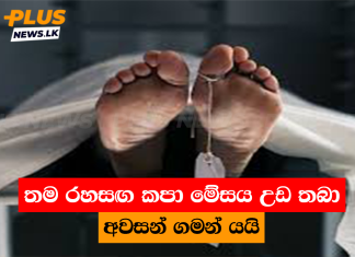 තම රහසඟ කපා මේසය උඩ තබා අවසන් ගමන් යයි