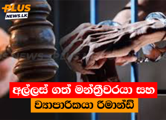 අල්ලස් ගත් මන්ත්රීවරයා සහ ව්යාපාරිකයා රිමාන්ඩ්