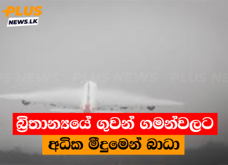 බ්රිතාන්යයේ ගුවන් ගමන්වලට අධික මීදුමෙන් බාධා