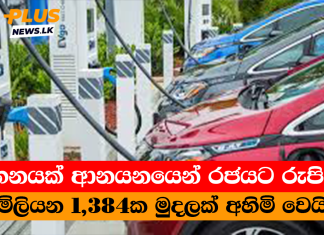 වාහනයක් ආනයනයෙන් රජයට රුපියල් මිලියන 1,384ක මුදලක් අහිමි වෙයි