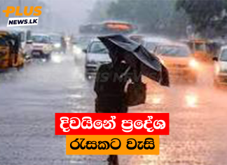 දිවයිනේ ප්රදේශ රැසකට වැසි