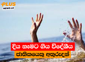 දිය නෑමට ගිය විදේශීය ජාතිකයෙකු අතුරුදන්