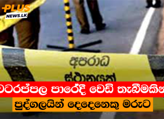 වටරප්පල පාරේදී වෙඩි තැබීමකින් පුද්ගලයින් දෙදෙනෙකු මරුට