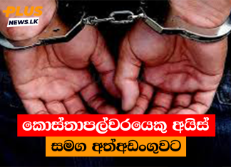 කොස්තාපල්වරයෙකු අයිස් සමග අත්අඩංගුවට