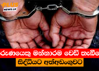 තරුණයෙකු මන්නාරම වෙඩි තැබීමේ සිද්ධියට අත්අඩංගුවට