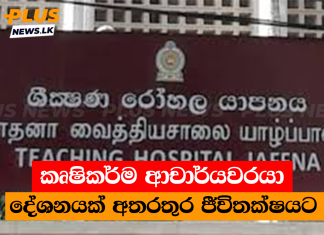 කෘෂිකර්ම ආචාර්යවරයා දේශනයක් අතරතුර ජීවිතක්ෂයට