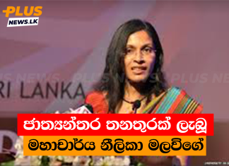 ජාත්යන්තර තනතුරක් ලැබූ මහාචාර්ය නීලිකා මලවිගේ