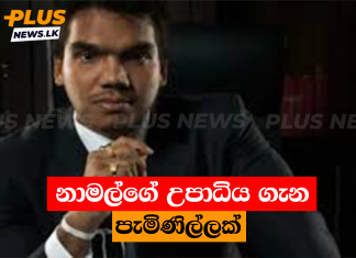 නාමල්ගේ උපාධිය ගැන පැමිණිල්ලක්