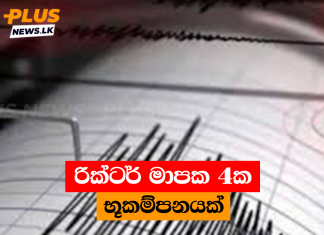 රික්ටර් මාපක 4ක භූකම්පනයක්