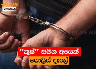 ”කුෂ්” සමග අයෙක් පොලිස් දැලේ