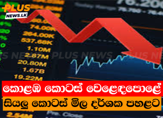 කොළඹ කොටස් වෙළෙඳපොළේ සියලු කොටස් මිල දර්ශක පහළට