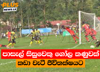 පාසැල් සිසුවෙකු ගෝල කණුවක් කඩා වැටී ජීවිතක්ෂයට