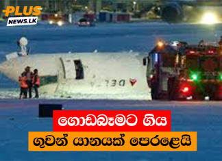 ගොඩබෑමට ගිය ගුවන් යානයක් පෙරළෙයි